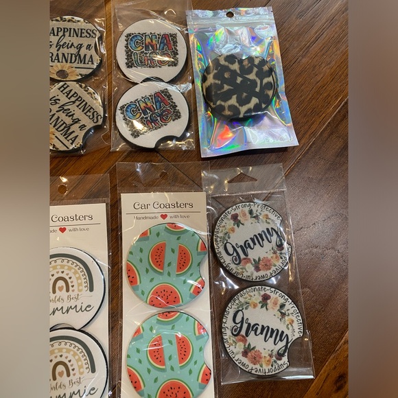 Assorted Car Coasters- Two In Each Pack Lot of 16 Being Sold Together - Picture 4 of 4